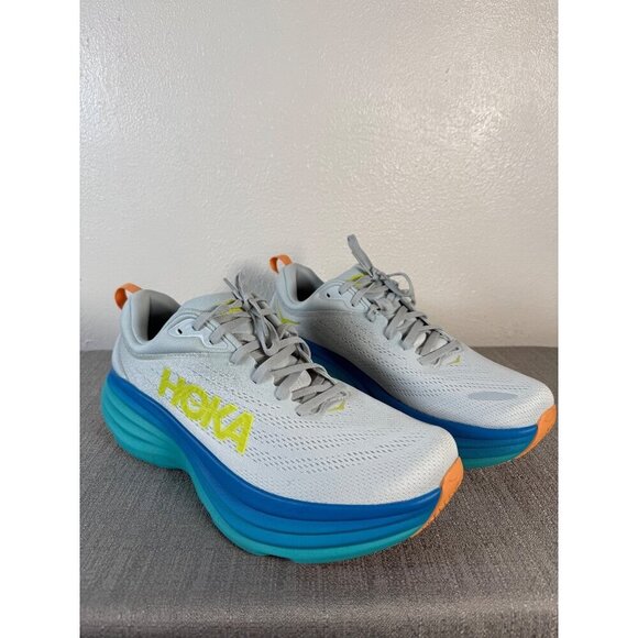 Hoka One One Other - Hoka One One Bondi 8 Mens 11.5 D Ice Flow Bit Of Blue Running Shoes Walking New